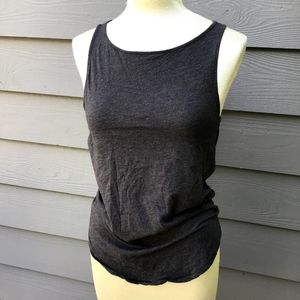 UNDER ARMOUR dark gray split back tank S (J1A6)